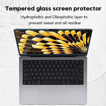 Tempered Glass Screen Protector Compatible with MacBook Air 15.3" M2 2023,9H Hardness Scratch Resistant Macbook Air 15 Inch Screen Film Guard, Bubble Free Ultra-Thin HD Transparency Anti-Fingerprint - color: MacBook Air 15.3 inch, size: 1pc
