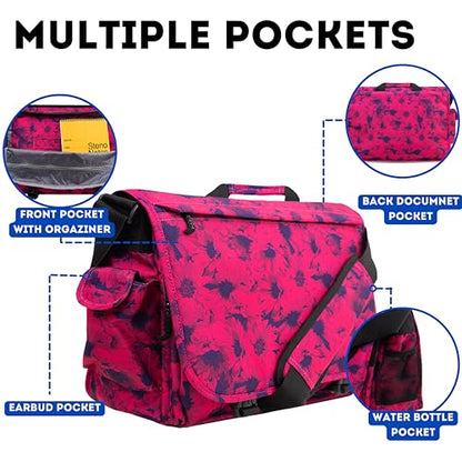 J World New York Thomas Laptop Messenger Bag for Women & Men. Kids Computer Bookbag - color: Bellis
