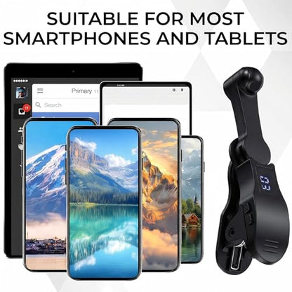 Sabary 1 Sets Auto Clicker for Smart Phone, Fast Screen Tapping Device Auto Tapper Continuous Click Simulation Finger for Game, Live Likes, Flash Deal, Reward Task, Plug and Play (Black) - color: Black
