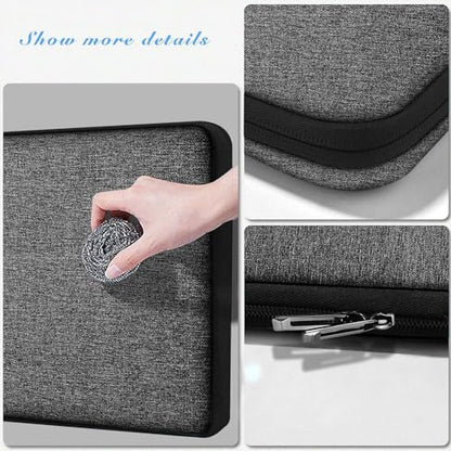 Hseok Laptop Case 13.3 14 inch Sleeve with Additional Case Compatible with MacBook Pro/Neo 14 inch M5/M4/M3/M2/M1 All Model of 13.3 Inch Mac Air/Pro, XPS 13 14 and More 13.3"-14" Notebooks,Gy-Black - color: Dark Gray-black
