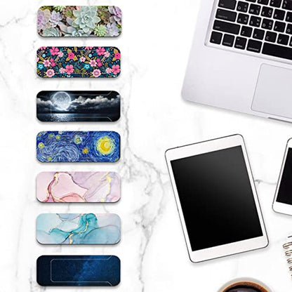 Webcam Cover, 3 Pieces, Laptop Camera Cover, Privacy Shielding Capacity is Twice as Big as The Traditional, Suitable for Computer Mobile Phones, laptops, Tablets and so on (Pink Marble) - color: Pink marble