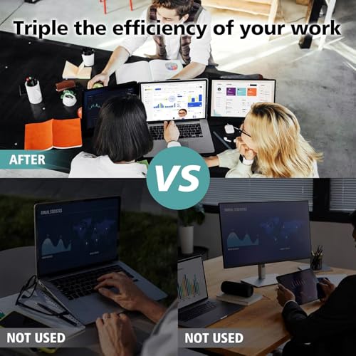 ROYY Laptop Screen Extender Double Monitor - 14" 1080P Portable Monitor FHD Attachment Extra Screen Compatible with Windows Mac Dex Chrome Travel Work Fits 13-17" Laptops - size: 14.1" Screen Extenders