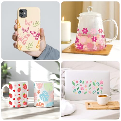Small Element UV DTF Cup Wraps, 10 Sheets Transfer Sticker | Waterproof UV DTF Stickers, Custom Vinyl Decals for 16oz Coffee Cups Tumblers Bottles Mugs, DIY Gifts & Crafts - style: Small Element Collection