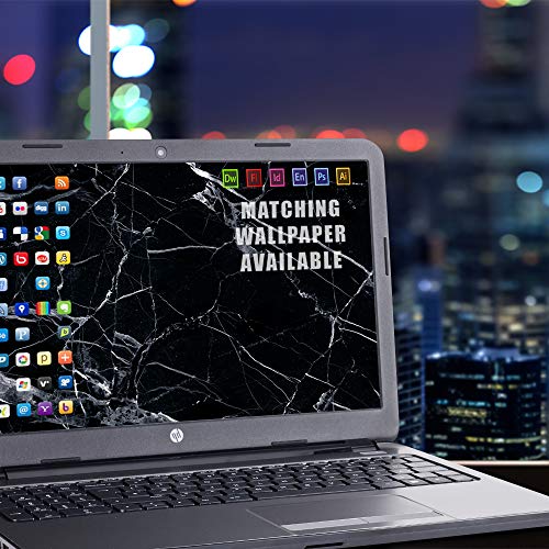 15 15.6 inch Laptop Notebook Skin Vinyl Sticker Cover Decal Fits 13.3" 14" 15.6" 16" HP Lenovo Apple Mac Dell Compaq Asus Acer / Black Marble Granite White
