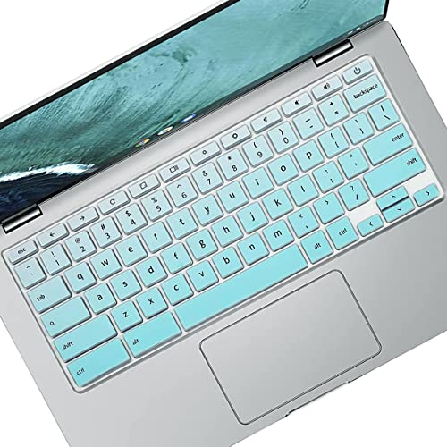 Keyboard Cover for 2022 2021 2020 11.6" 14" ASUS Chromebook C203XA C434 C425 C403 C223 C214 C213 C204 C202, ASUS Chromebook CX1 CX1100 CX1101 CX1400 (NOT FIT C436 C433 CX1500 CX1700)-OM - color: GradualPink