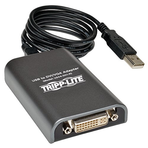 Tripp Lite USB to DVI and VGA Adapter, 128MB SDRAM - 1920x1200,1080P (U244-001-R) - style: DVI/VGA