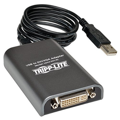 Tripp Lite USB to DVI and VGA Adapter, 128MB SDRAM - 1920x1200,1080P (U244-001-R) - style: DVI/VGA