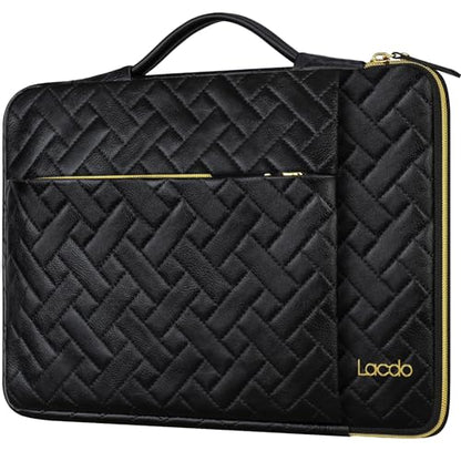 Lacdo 360° Protective Laptop Sleeve Case for 13 inch New MacBook Air M5 A3449 (2026), M4 A3240 2025, M3 A3113, M2 A2681, M1 A2337 A2179 A1932 | 13 inch MacBook Neo A18 Pro A3404 (2026), Elegant Black - color: Elegant black, size: New MacBook Air/Neo/Pro 1