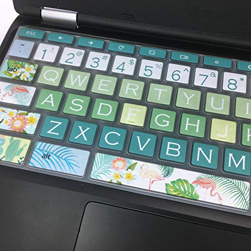 Silicon Keyboard Cover for 11.6" Lenovo Chromebook C330 C340, Flex 11, 100e 300e 500e N20 N21 N22 N23, 14" N42 N42-20, Flamingo - color: Flamingo