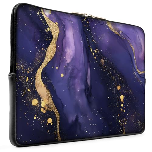Laptop 13 inch Sleeve Case for MacBook Air 13-13.6 inch, Laptop Bag Cover for MacBook Pro 13" 14 inch, Shockproof Briefcase Travel Carrying Sleeve for 14" Chromebook HP Dell I Purple Marble - color: Purple Marble