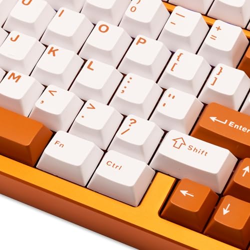 KEEBMONKEY WOBKEY Rainy 75 Aluminum HMX/JWK Switches Mechanical Keyboard with Superior Acoustics, Wired, BT, 2.4G Wireless Connectivity (Pro Orange(Stainless Steel Weight)) - style: Pro Orange(Stainless Steel Weight)