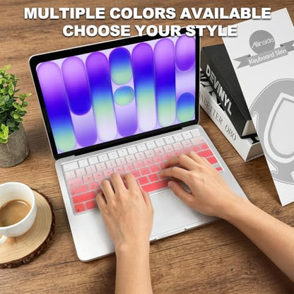 Allinside Keyboard Cover for 2026 MacBook Neo 13-inch A3404 (A18 Pro) & MacBook Air 13"/15" and MacBook Pro 14"/16" (M5 Chip), Premium Silicone Keyboard Protector Skin, US ANSI Layout, Ombre Pink - color: Ombre Pink