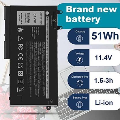 R8D7N 4GVMP 1V1XF Laptop Battery Compatible with Dell Precision 3540 M3550 Latitude 5400 5410 5500 5510 Inspiron 7590/7591/7791 2-in-1 Series P80F P80F001 P84F H82T6 0C5GV2 W8GMW 0W8GMW 0R8D7N - size: 7.13*3.78*0.28inch R8D7N
