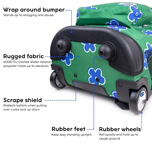 J World Sundance Laptop Rolling Backpack for Girls Boys. Roller Bookbag with Wheels, 20 Inch, Picnic - color: Picnic