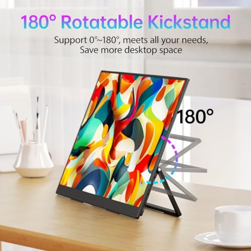 cocopar Portable Monitor IPS Travel Monitor with USB-C HDMI Portable Screen for Laptop MacBook Surface PC PS4/5 External Display with Kickstand, VESA Mountable, 18.0 Inch - size: 18.0 Inch