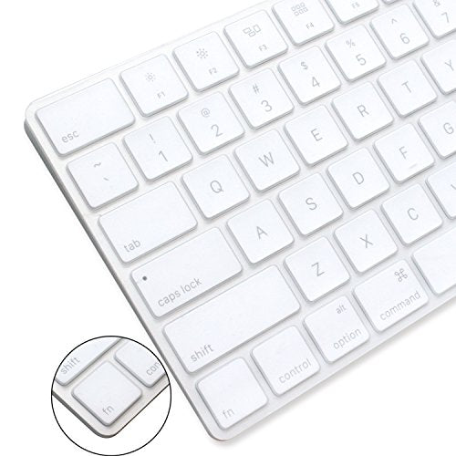 ProElife Ultra Thin Silicone Keyboard Protector Cover Skin for Apple Magic Keyboard & Magic Keyboard 2 (U.S Version, Model: MLA22L/A-A1644, Without Numeric Keypad) (Transparent) - color: Transparent