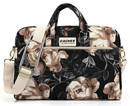 DACHEE Laptop Shoulder Bag for 15 Inch/15.6 Inch Macbook Pro - color: Beige Rose Shoulder