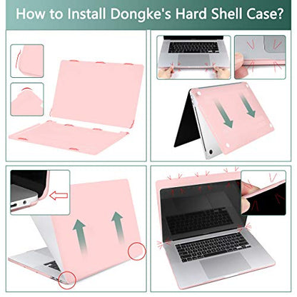 for MacBook Pro 13 inch Case 2023 2022 2021 2020 Release Model: A2338 M2/M1 A2289 A2251 with Touch Bar & Touch ID, Frosted Matte Plastic Hard Shell Case & Keyboard Cover, Solid Pink - color: Solid Pink
