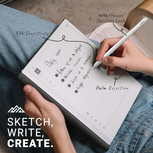 V-Pen EMR Stylus Remarkable 2 Pen Replacement with Digital Eraser + 5 Tips | 4096 Pressure Level Sensitivity & Palm Rejection | Digital Pen Marker Plus Compatible Kindle Scribe & Tablet Pen | White - style: V-Pen Stylus White