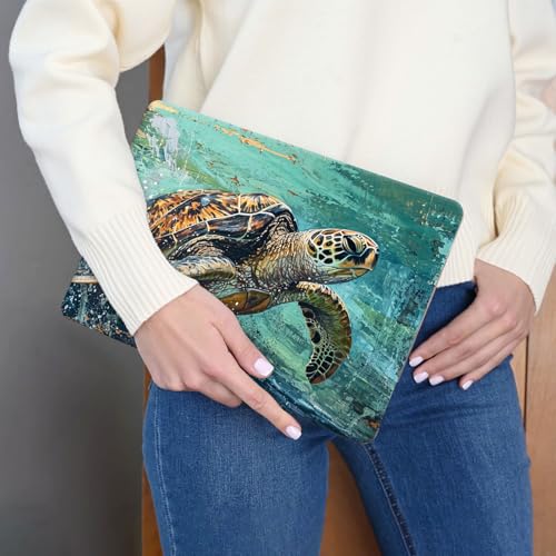 15.6 Inch Laptop Skin Sticker, Reusable Vinyl Cover Protector with 2 Wrist Pad Skins, Removable Waterproof Scratch-Resistant for 12-15.6 Inch Laptop Notebook,Sea Turtles - color: Sea Turtles