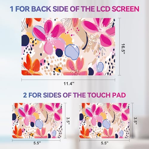 ArtSo Laptop Skin Sticker Decal, 17 17.3inch Laptop Netbook PC Notebook Universal Vinyl Reusable Skin Sticker Cover Personalized Art Case Protector, Flower Abstract - color: Flower Abstract