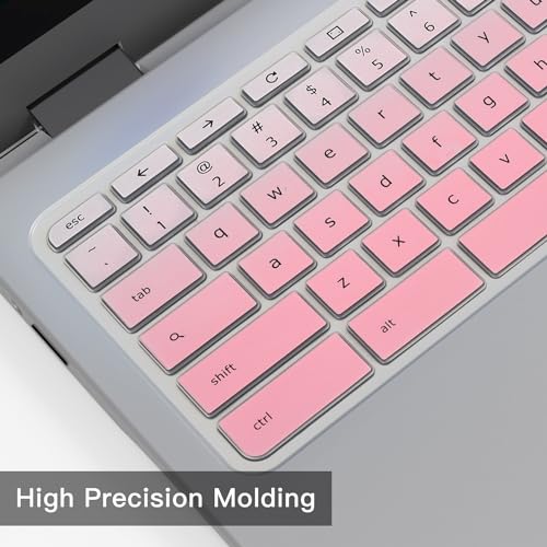 Keyboard Cover for Acer Chromebook Spin 11 311 C733 CP311 511 512/Chromebook 11 CB3-131 CB3-132 CB5-132T/Chromebook Spin CP713 CB5-312T/Acer Chromebook 14 15 inch -Gradual Pink - color: Gradual Pink