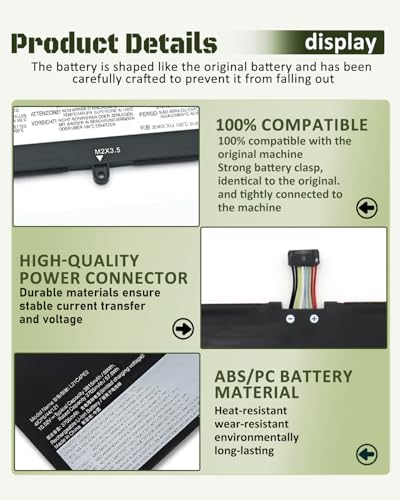 59Wh L21C4PE2 L21M4PE2 L21D4PE1 Battery Replacement for Lenovo Yoga 6-13ALC7 & Yoga 6-13ABR8 Series – Parts SB11F29412 5B11F29411 – 15.52V 3815mAh - size: 10.35*4.05*0.19 IN L21C4PE2