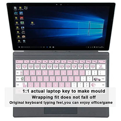 English Silicone Keyboard Cover for Microsoft Surface Pro 4 and Pro 7 2019/Pro 6 2018/Pro 5 2017 Keyboard for Surface pro 6 12.3-Inch,Princess - color: Princess