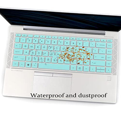 2 PCS Keyboard Cover for HP EliteBook 840 G7 G8 14 Inch Notebook, HP EliteBook 845 G7 G8 14 Inch Notebook PC Model Laptop US Layout Keyboard(Not for HP Elitebook 840 G5/G6)-HotBlue+Clear - color: HotBlue+Clear