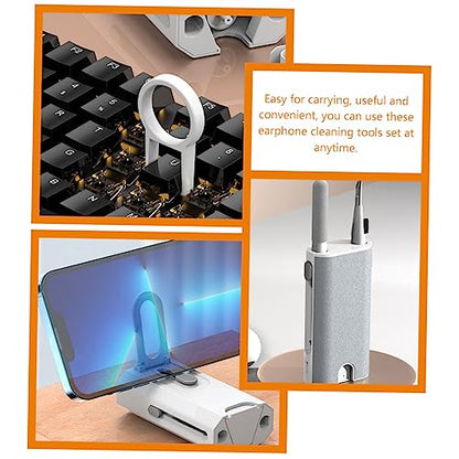 Multifunctional Cleaning Kit for Electronics Includes Keyboard Screen Brush and Headset Cleaning Tools Compact and Portable for Laptops Phones and Headphones