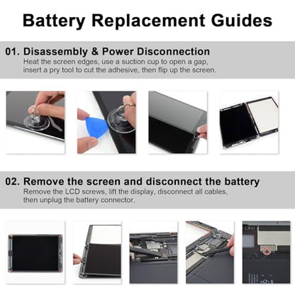 MULS A1484 A1474 Tablet Battery Replacement for iPad 5th 6th 7th 8th 9th | Generation A1822 A1823 A1893 A1954 A2197 A2198 A2270 A2428 A2429 A2430 A2602 A2603 A2604 A1474 A1475 for iPad 5/6/7/8/9/Air 1 - size: 10.04*5.83*0.98 in A1484