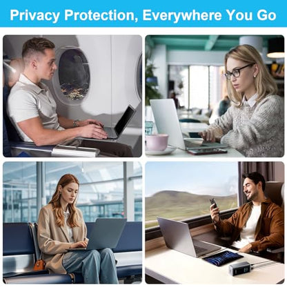 ZOEGAA Laptop Privacy Screen Protector 14 Inch 16:9 Aspect Ratio. | 1 Install Ways; Anti Bule Light/Glare; Compatible With HP Dell Lenovo Samsung Thinkpad - size: Magnetic 14 inch (16:9)