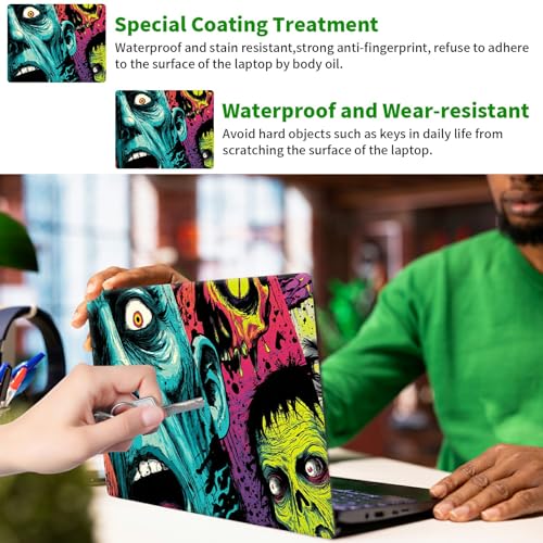 Laptop Skin Sticker Decal, Universal Protective Cover Fit 12 13 14 15.6 Inch Notebook, Reusable Water-Resistant Vinyl Decal w/ 2 Wrist Pads for Business Travel Office, Art Comic - color: Art Comic