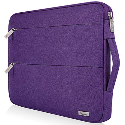 Voova 15.6 16 Inch Laptop Sleeve Case Compatible with MacBook Pro 16 M1/M2/M3/M4 Max 2019-2025, 15.6-16” Hp Lenovo Acer Asus, Waterproof Slim Computer Bag Cover with Handle, Purple - color: Purple, size: 15.6-16 Inch