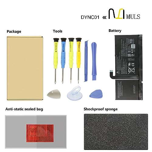 MULS 96BTA016H DYNC01 Laptop Battery for Microsoft Surface Pro 8 1983 1982 | 96BTA015H 11.38V 4414mAh 50.2Wh with Tools, Perfect Compatibility, Extended runtime, Multi-Protection Safety