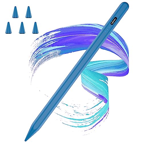 TaIYanG iPad Stylus Pen for iPad 2018-2026, Palm Rejection, Fast Charging | Tilt Sensitivity, for iPad Pencil A16 /10/9/8/7/6, Pro 11/13" (M5/M4),Air M4/M3/M2/5th/4th, Pro 11/12.9", Mini 6/5, Blue - color: Blue