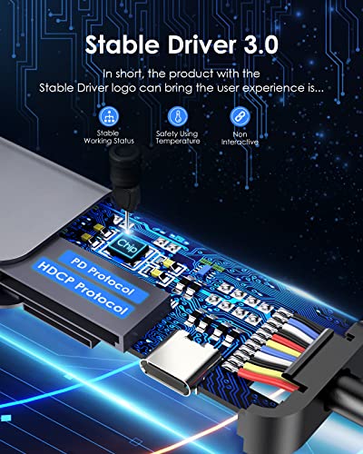 LENTION 7-in-1 USB C Hub, 4K@60Hz HDMI, 100W PD, Card Reader, USB 3.0 & 2.0 | Plug and Play, Stable Driver 3.0 Certified, for macOS, iOS/iPadOS, Windows & ChromeOS (CB-CE18, Space Gray) - color: Space Gray