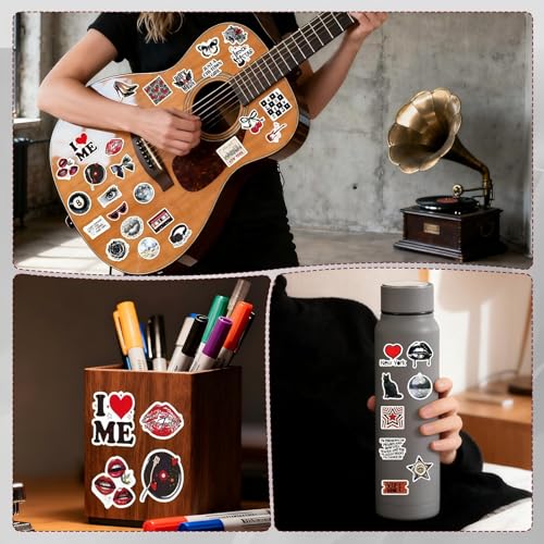 Downtown Girl Stickers for Adults - 50 Pcs Aesthetic Y2k Holographic Stickers, Waterproof Scrapbook Sticker for Women, Vinyl Decals for Laptop Water Bottle Journal Card, Party Favors - style: Downtown Girl