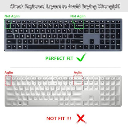 CASEDAO Keyboard Cover Skin for HP Pavilion 27" All in One Desktop xa0055ng/xa0050/xa0080/xa0014/0370Nd/0010Na/0076Hk, HP Pavilion Wireless Keyboard Combo 800, HP Pavilion 23.8 24 inch Desktop-Black