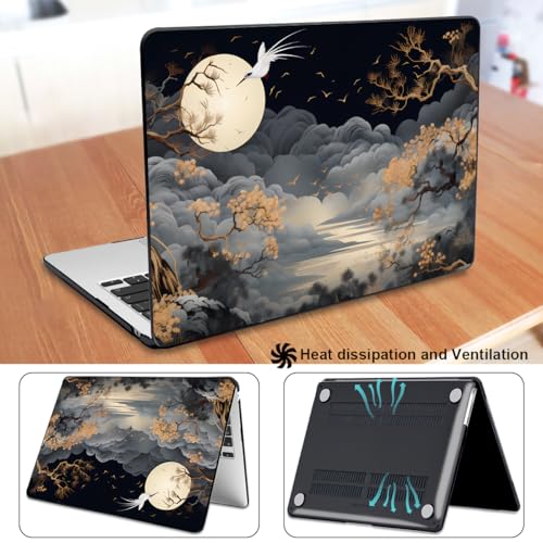 for 2026 MacBook Air 13 Inch Case M5 A3449 M4 A3240 A3113 M3 A2681 M2 2026 2025 2024 2023 2022 Release, Pattern Plastic Hard Shell Case Cover for MacBook Air 13.6inch M5, Tide Illustration 2 - color: Tide Illustration 2
