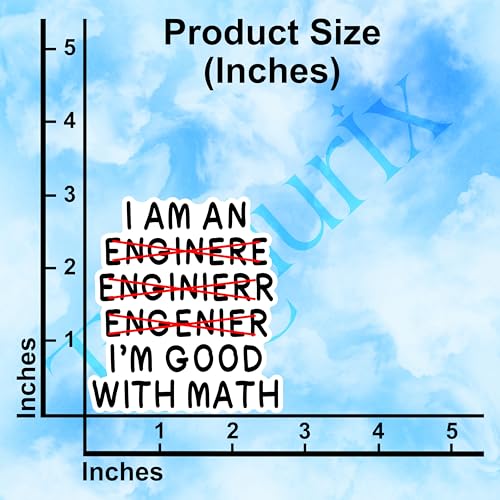 (3Pcs) I'm an Engineer I'm Good with Math Sticker Funny Engineer Quote Stickers Engineering Humorous Decorative Waterproof Vinyl Decal for Mug Laptop Water Bottle Tumbler Phone Size 2.7x3 Inches