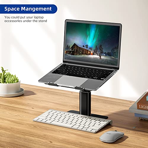 BESIGN LSX6N Laptop Stand, Ergonomic Adjustable Notebook Riser, Computer Holder, Laptop Mount Compatible with 10-15.6" Laptops, Black - color: Black, size: Sit Work(H5.90-9.44in)