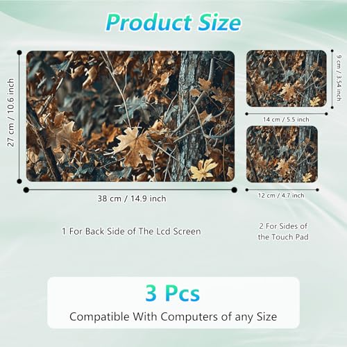 Laptop Skin Sticker Decal 12"-15.6" Universal Laptop/Notebook/Netbook Vinyl - Waterproof Scratch Resistant,Fits HP Dell Lenovo MacBook,2 Free Wrist Pads,Easy Apply & Remove,Autumn Leaf - color: Autumn Leaf