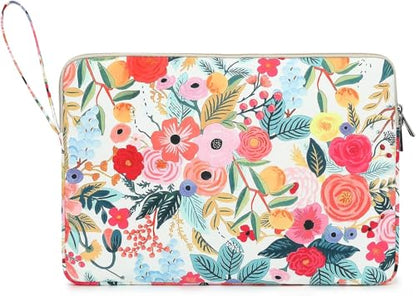 Laptop Sleeve Carrying Case Bag with Handle and Pocket for MacBook Pro 16 inch and 16 inch-16.2 inch Lpaotp (Rose Garden) - color: Rose Garden With Strap, size: 16 inch