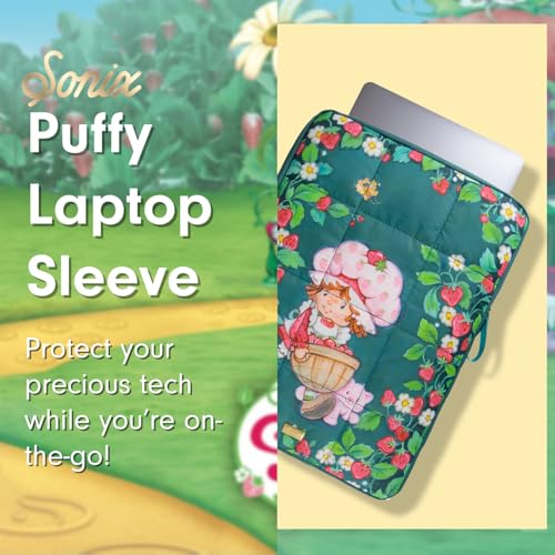 Sonix | Puffy Laptop Sleeve | 15-16 Inch, Quilted Pillow Puffer Laptop Carrying Case, Computer Sleeve | Strawberry Shortcake & Custard - color: Strawberry Shortcake & Custard