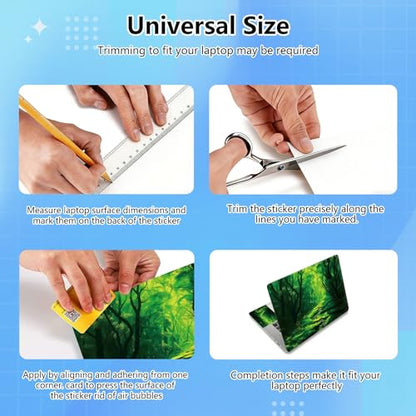 Universal Laptop Skin Sticker Decal for 11.6”12" 13" 13.3" 14" 15" 15.4" 15.6" Reusable Waterproof Scratch-Scratch Resistant Protective Vinyl Laptop Notebook Skin Stickers - Green Forests - color: Green Forests