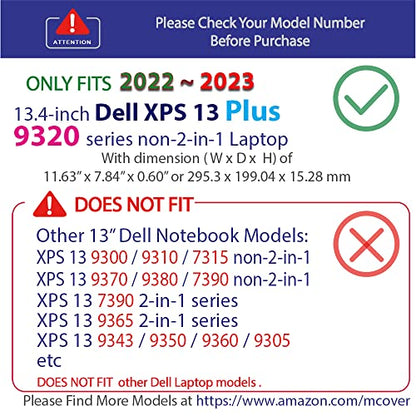 mCover Case ONLY Compatible for 2022~2023 13.4" Dell XPS 13 Plus 9320 non-2-in-1 Series Traditional Notebook Computers(NOT Fitting Other Dell Models) - Orange - color: Orange