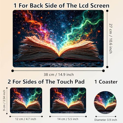 Laptop Skin Sticker Decal 15.6 Inch,12 13 13.3 14 15 15.6 in Laptop Netbook Skins for Notebook,Art Decal Removable Waterproof Scratch Resistant,Universal Vinyl Cover,Book Colorful - color: Book Colorful