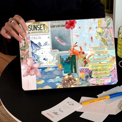 for MacBook Neo Case 13 inch 2026 A18 Pro (A3404), Anti-Scratch Protective Pattern Hard Shell Case, Trendy Laptop Cover with Keyboard Cover+Screen Film+Trackpad Film,Pastel Ocean Breeze - color: Pastel Ocean Breeze