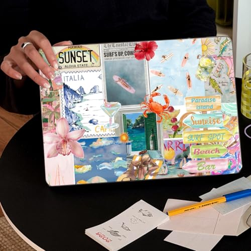 for MacBook Neo Case 13 inch 2026 A18 Pro (A3404), Anti-Scratch Protective Pattern Hard Shell Case, Trendy Laptop Cover with Keyboard Cover+Screen Film+Trackpad Film,Pastel Ocean Breeze - color: Pastel Ocean Breeze